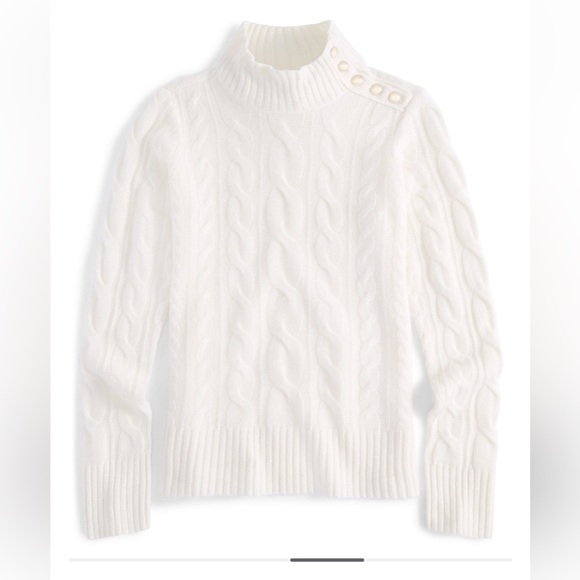 Women's 100% Cashmere Mock Neck Sweater - Picture 1 of 6